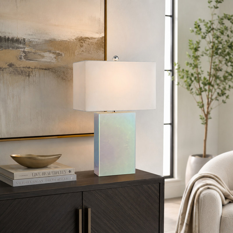 Lampe de table en verre