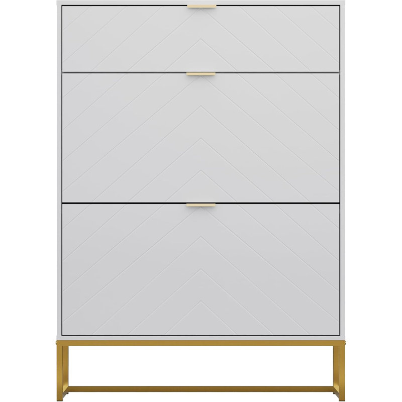 16 Pair Shoe Storage, White