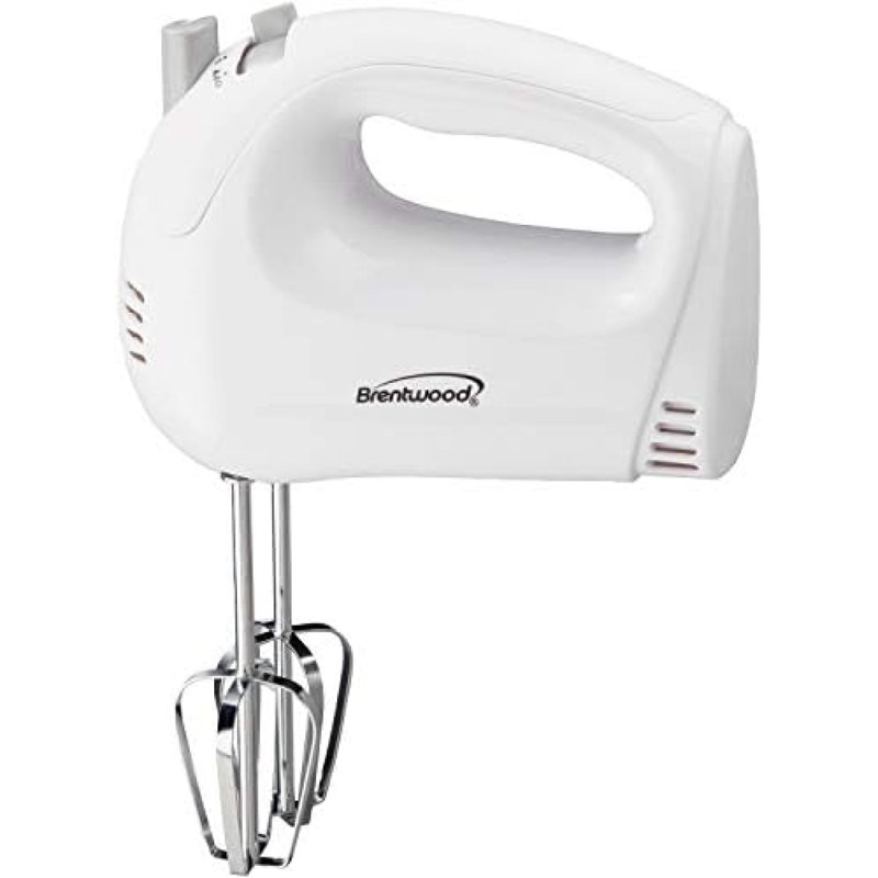Brentwood 5-speed Hand Mixer, White