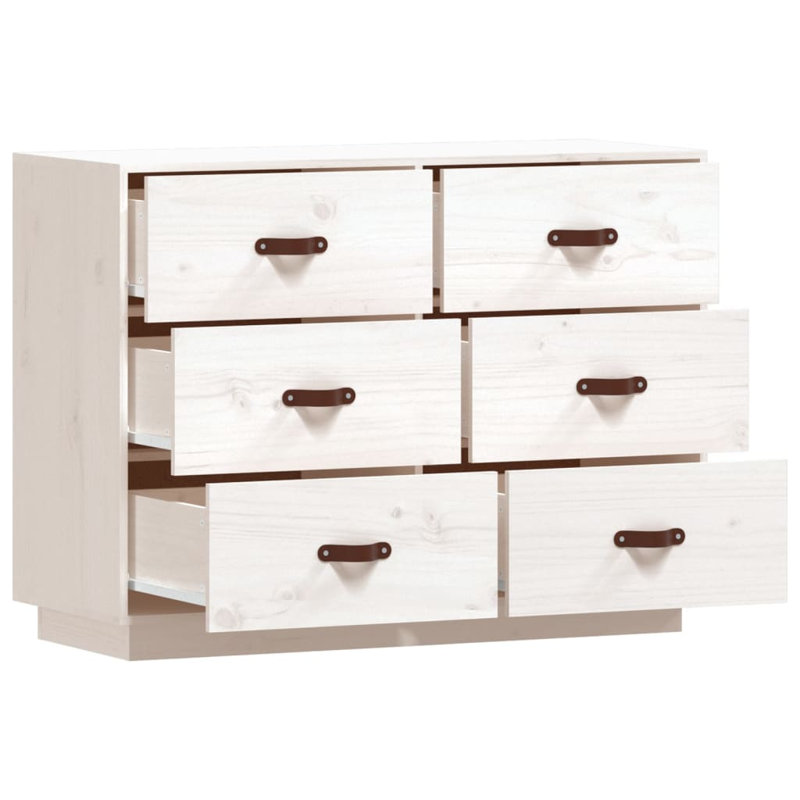 Levenia 100cm Solid Wood Sideboard, White