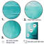 Teal Moon Tranquility I - Moon, reproduction d'art sur toile-163194024-163194039