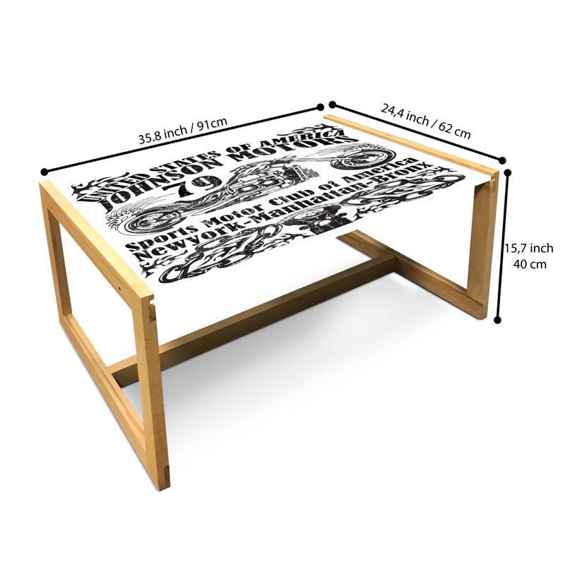 Idamae Sled Coffee Table, 40cm H x 91cm W x 62cm D