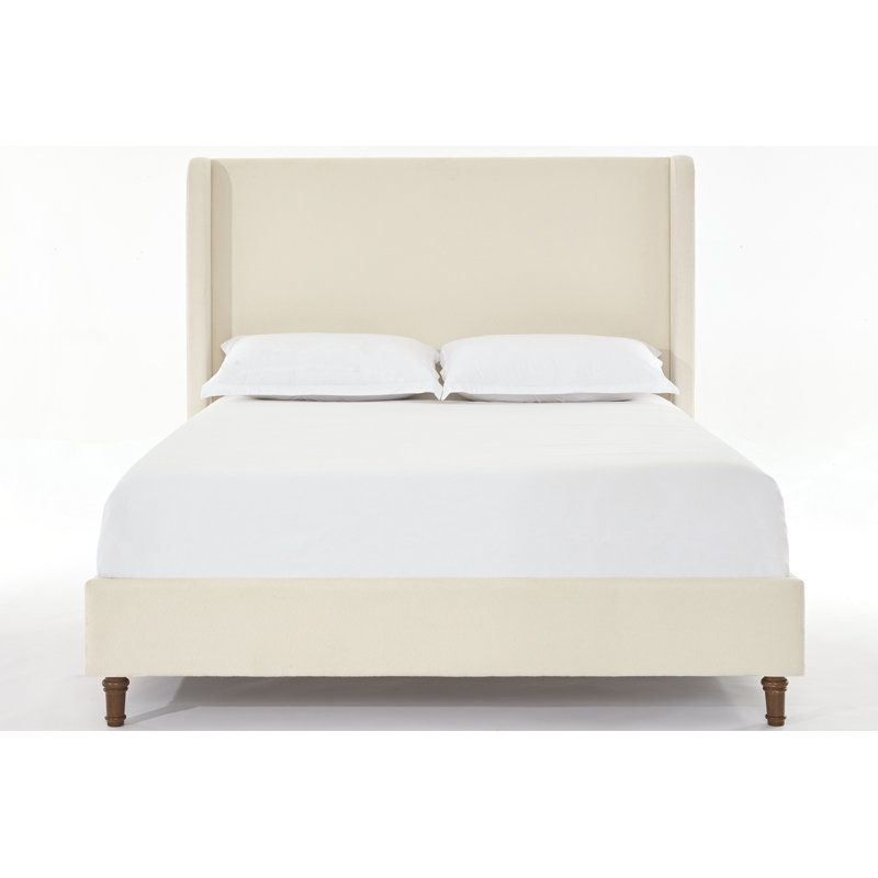 Grand lit tapissier Harper, Ivoire, Grand