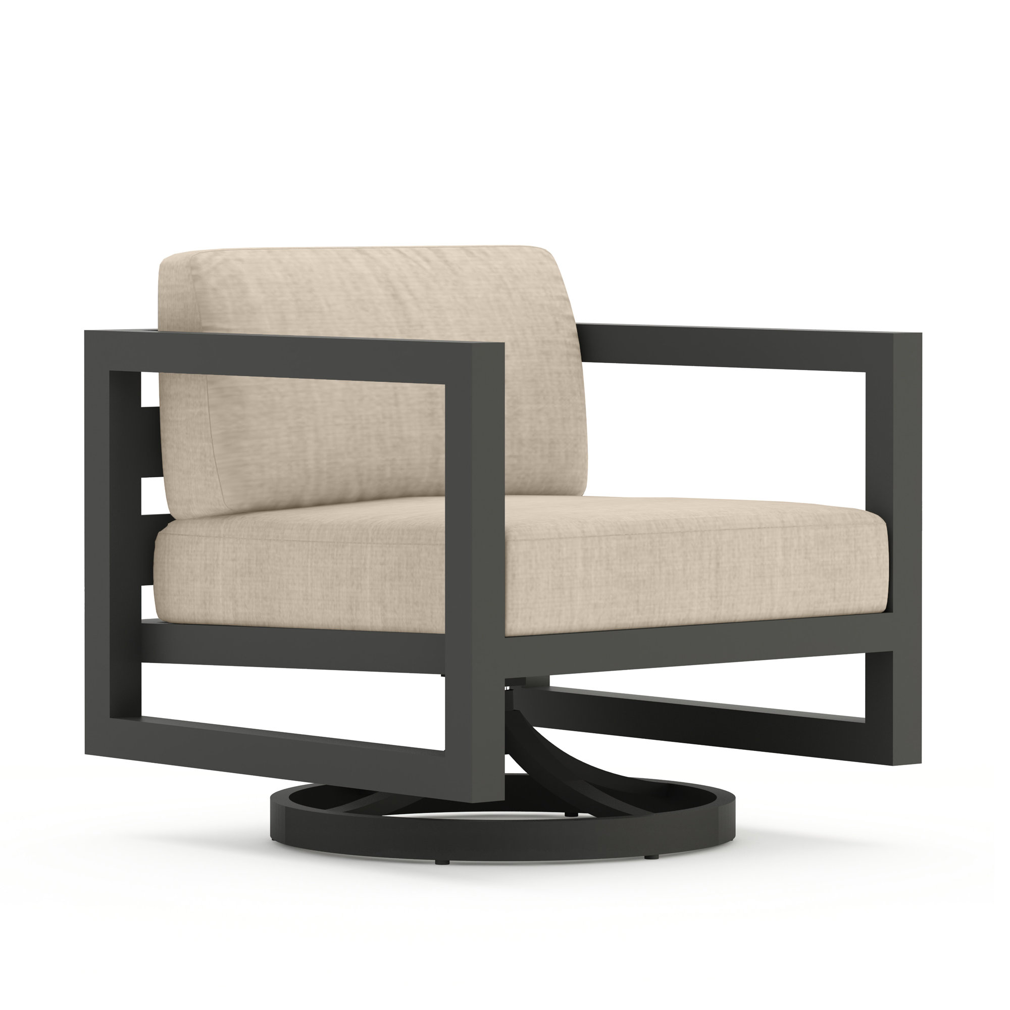 Yarieli Outdoor Chair with Sunbrella® Cushions, Canvas Flax Sunbrella® Canvas, Slate