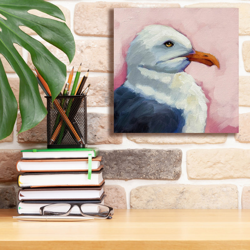  «Summer Seagull 1» par Lucia Stewart, art mural sur toile, 12 po x 12 po, H 12 po x l 12 po