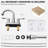 Single-Hole 2-handle Bathroom Faucet with Drain Assembly-93762943