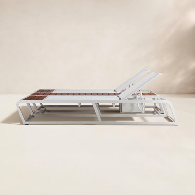 Hamden 72" Patio Double Chaise Lounge