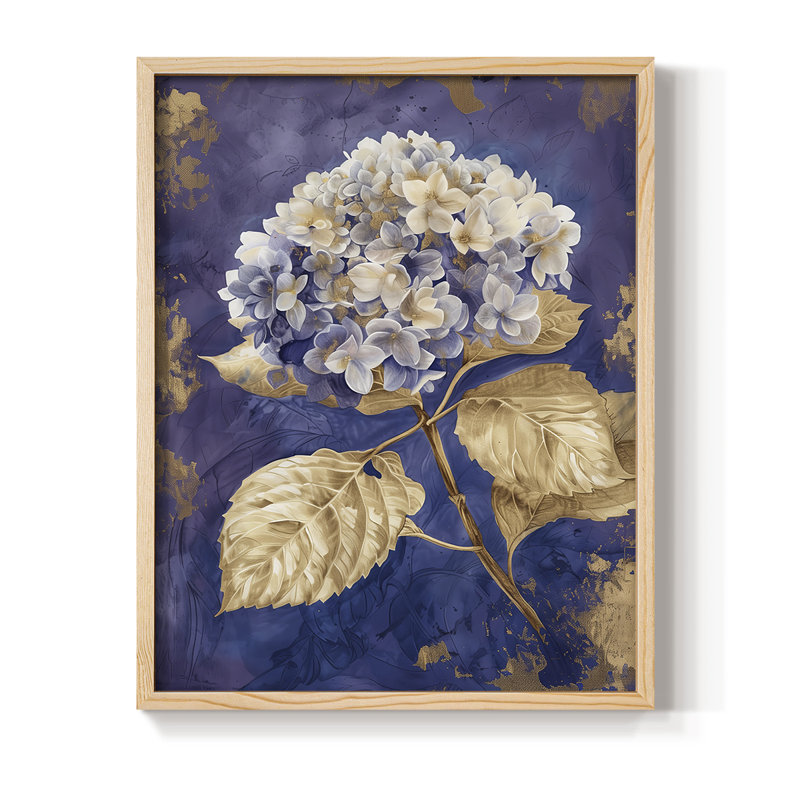Reproduction encadrée FLORAL Series CCxxv - bois massif, H 11 po x l 9 po