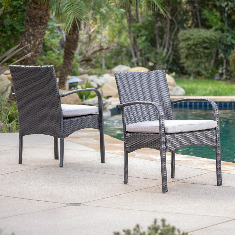 Chaise de salle à manger Cordoba Kd Pe [Ensemble de 2 pièces], Gris, Gris