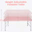 Table pliante portative rose 4 pi 4 po poids pliable intérieur et extérieur 135 kg-1213638544