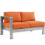 Ensemble de canapé modulaire d'extérieur en aluminium 5 pièces Shore-23592945