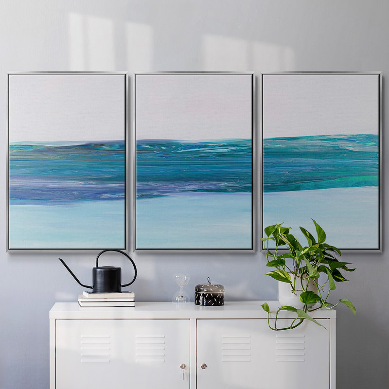 " Easy Does It " 3 - Pieces, Silver    , 36" H x 75" W x 2" D