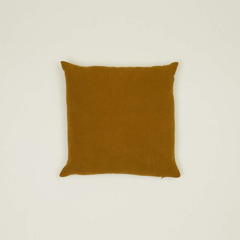 Simple Reversible Throw Pillow, Bronze, Square 22"