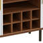 Buffet de bar à vin moderne cannelé 28,35 "avec tablettes réglables et rangement caché -2100703354