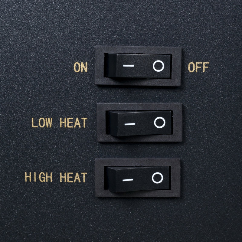 Classic Black Electric Freestanding Wood Stove Heater with Thermostat