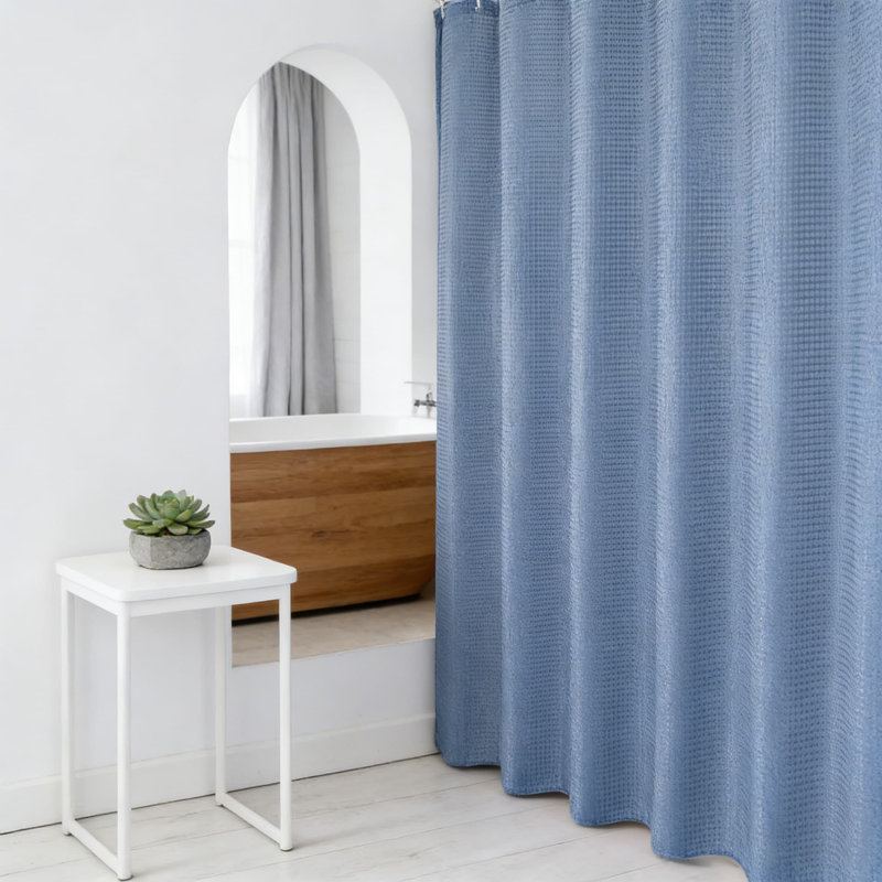 Rideau de douche Waffle, Bleu