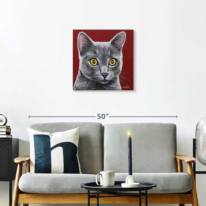 Crowle gris chat Oliver, H 20 po x l 20 po