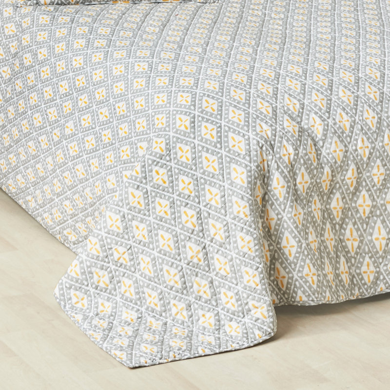 Ochre Cotton Reversible King Quilt