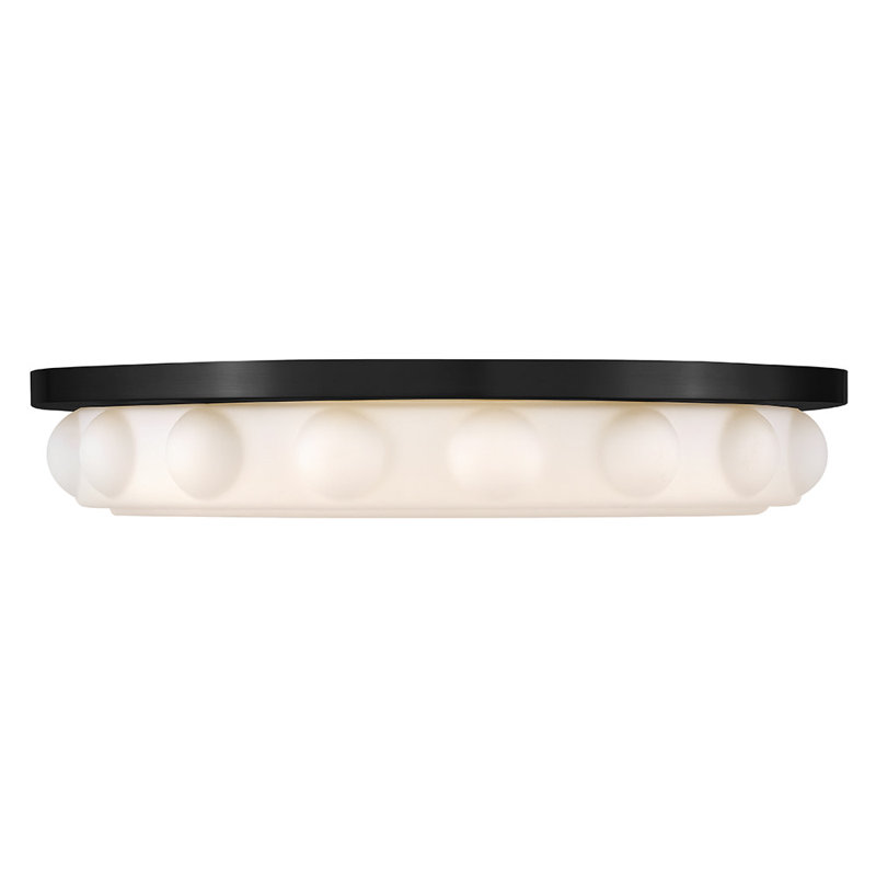 Hinkley Zoey Medium Led Flush Mount, 3.5" H x 20" W x 20" D, Black