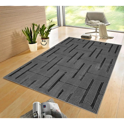 Modern Geometric Area Rug Abstract Textured Carpet For Living Room Bedroom Special Size Long Hallway Rug Floor Mats Small Door Mats