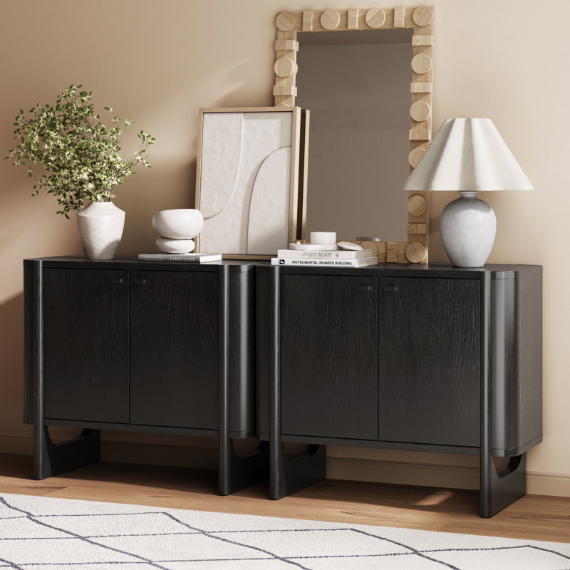 Buffet décoratif Mid-Century, Noir, 1
