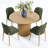 4 - Person Modern Round Dining Set With 4 Upholstered Chairs-367339830