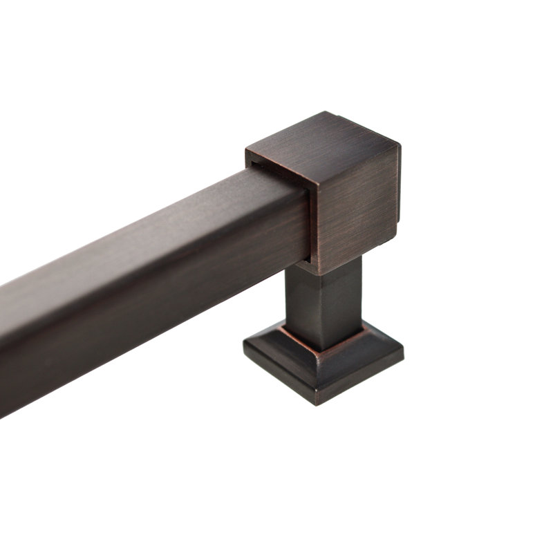 Utopia Alley Brett Pull Handle - Decorative Cabinet Drop Pull Handles For Cabinets And Drawers - Vintage Cabinet Hardware With Hand Finished Oil Rubbed Bronze - Metal Drawer Pull Handle, 3.78" Centre To Centre (Set Of 5)