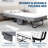 Folding Bed with Mattress for Adults, 75" x 31" Portable Rollaway Guest Beds on Wheels, Foldable Metal Frame Bed with Side Storage Pocket for Office, Bedroom, Space Saving, Easy Storage