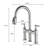 Bridge Kitchen Faucet Brushed Nickel, Pull-Down Option Installed, Dual Handle For Accurate Flow & Temperature Regulation, 360 Swiveling High Nozzle, Brass, Marginally Splash- Aerator In Nickel Look,-1252026544