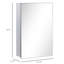 Armoire avec miroir argenté - 15,53 po x 23,13 po, pour salle de bain, salon et rangement pour la lessive, porte de salle de bain à charnière, rangement