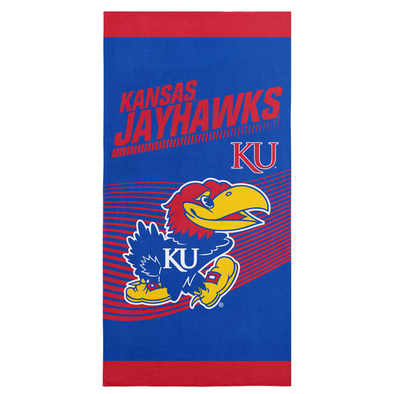 Serviette de plage 30 po x 60 po NCAA Kansas Jayhawks