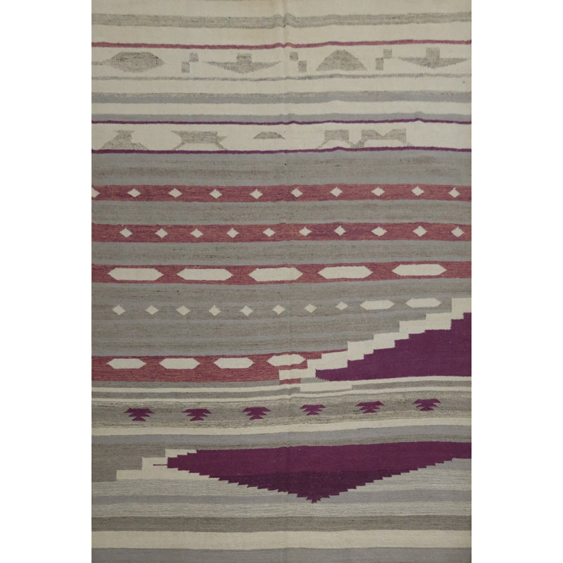 Elegant Geometric Patterns Kilim Area Rug 8x10