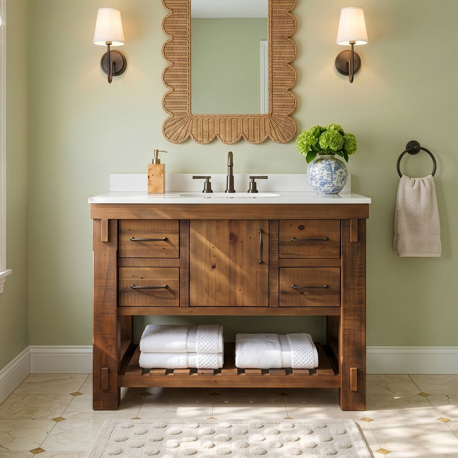 Bromley 42" Pine Single Bathroom Vanity