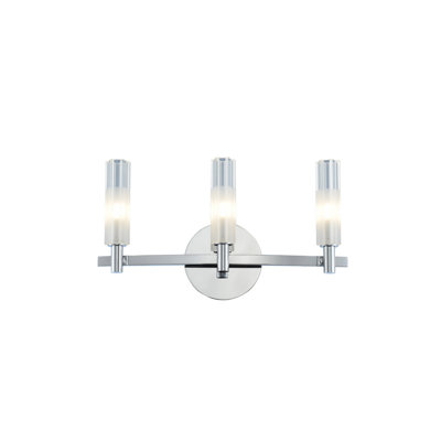 Meuble-lavabo contemporain de luxe 3 lumières Lorne par Kalco