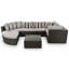 Ensemble de canapé d'extérieur en osier 7 pièces avec coussins-710920507