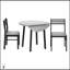 Ensemble de table de salle à manger compact 3 pièces avec abattant, idéal pour les petites cuisines et les espaces de vie modernes-32657564-32657563