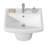 21"W x 17.5"D Wall Mounted Bathroom Sink Rectangular Vitreous China with 1 Faucet Hole and Overflow