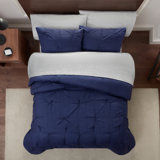 Serta Simply Clean Microfiber Pleated 7 Piece Comforter Set