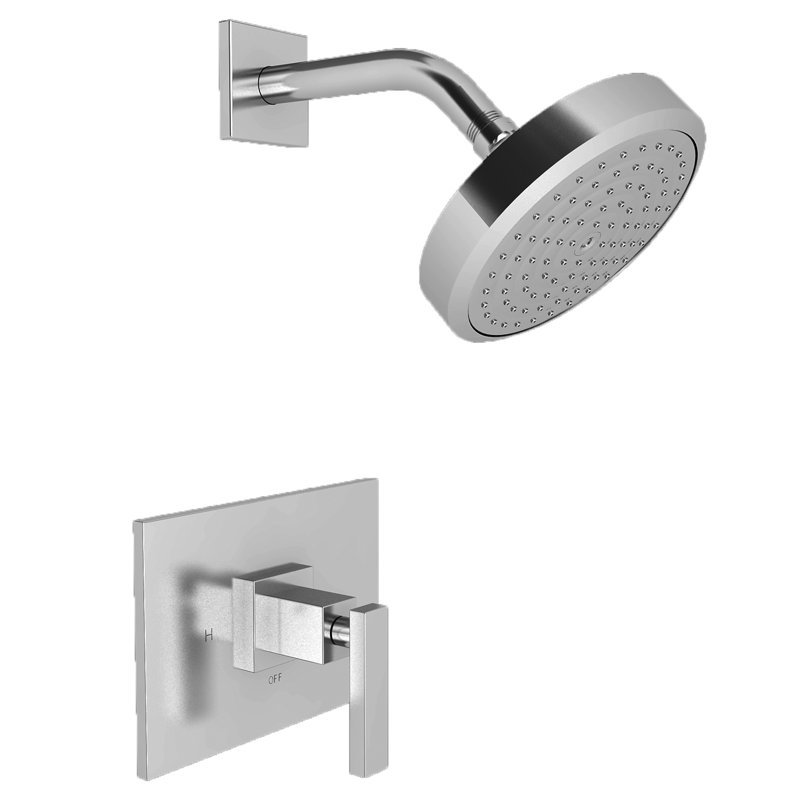 Secant Balanced Pressure Shower Trim Set with Shower Head, Satin Brass - PVD