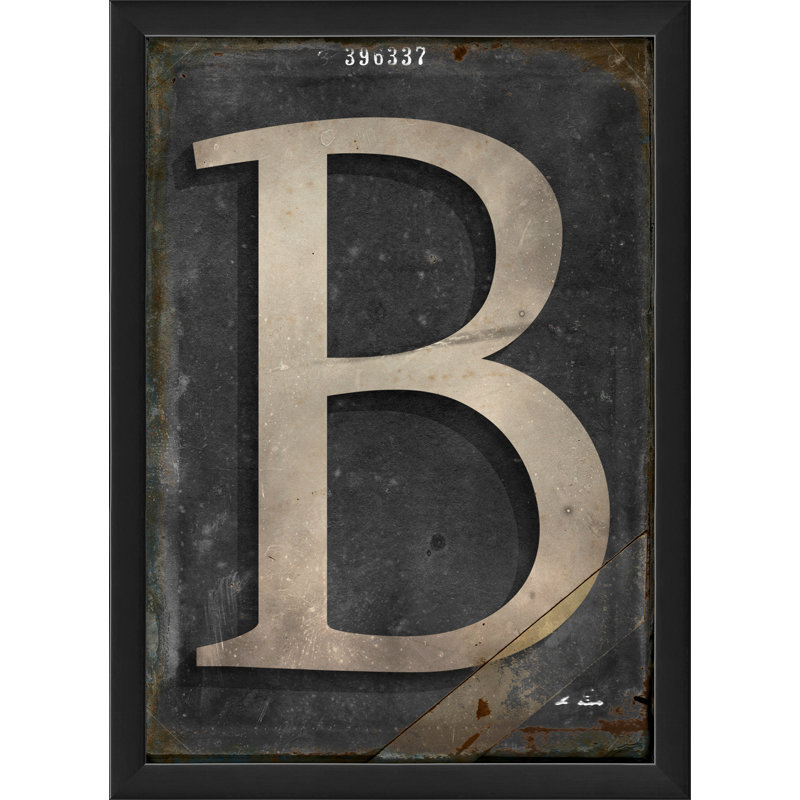 Letter B - Single Picture Frame Textual Art
