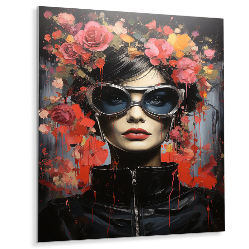 Portrait de femme de rue, art de chat, H 20 po x l 12 po x P 1 po