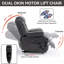 Fauteuil inclinable à deux moteurs gris Leatherair-1376174130