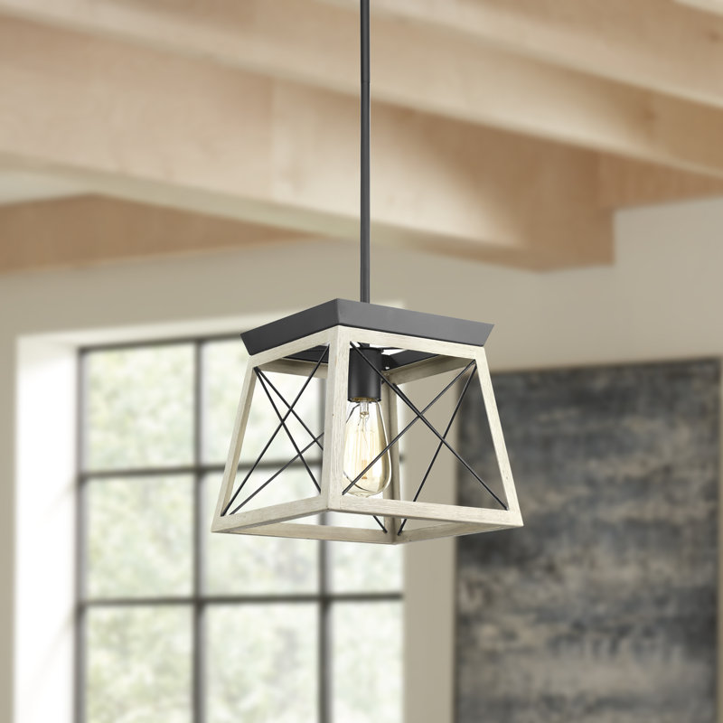 Luminaire suspendu géométrique à 1 lumière Soleil, Graphite