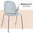 Walthall Stackable Dining Chairs - Set of 2 Modern Plastic Chairs with Sturdy Iron Legs - Space-Saving Side Chairs for Kitchen & Dining Room-1033508981