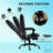 Massage Office Chair High Back Executive Recliner With Lumbar Support, Footrest, Reclining Back, Adjustable Height
