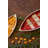 Set of Two Ceramic Serving Platters Boat Design Decorative Serveware for Tabletop Decor Multicolor Glazed Finish