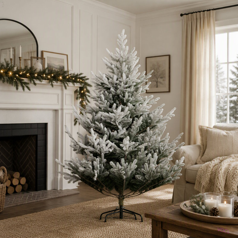 Arbre de Noël artificiel de 6 pieds, arbre de Noël à charnière en pin avec 795 branches réalistes, base en acier, ouverture automatique