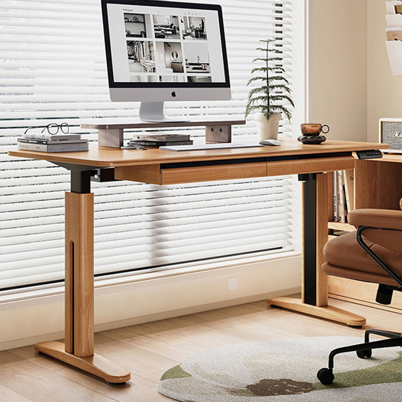 Bureau rectangulaire en bois massif Burlywood, Burlywood