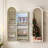 15.7"W Arched Jewelry Armoire, LED Mirroed Jewelry Cabinet Wall/Door Mounted-164399642