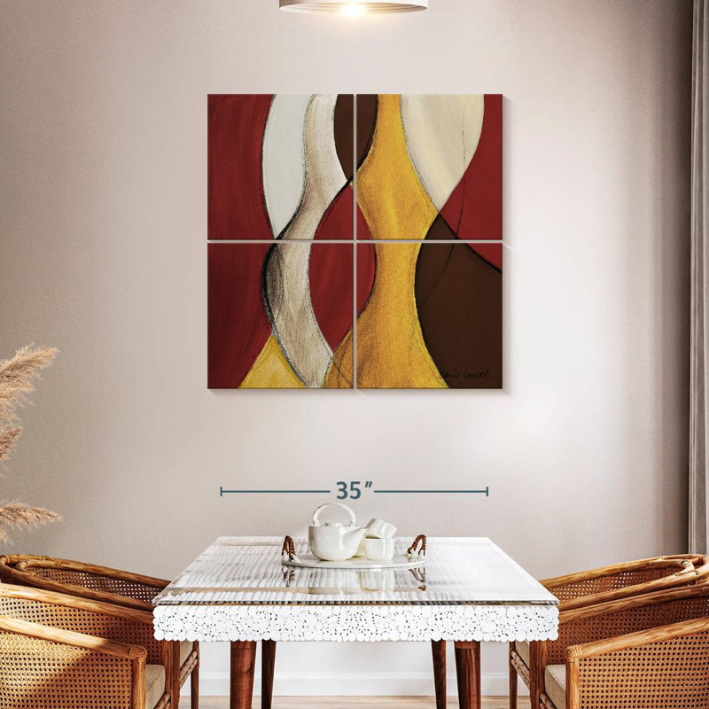Avery Crimson Coalescence II, 38" H x 38" W
